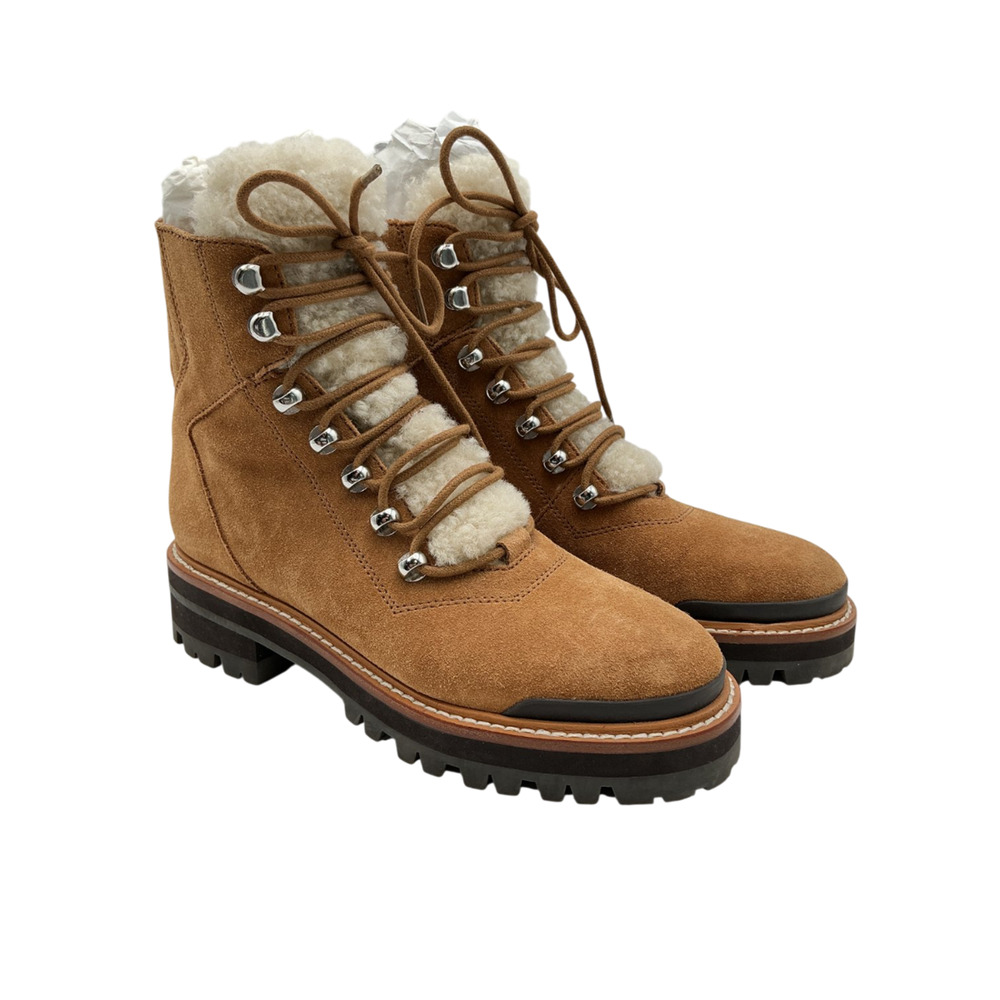 Marc Fisher Rugged Brown Izzie Lace Up Boots Size 6 M - Picture 2 of 7